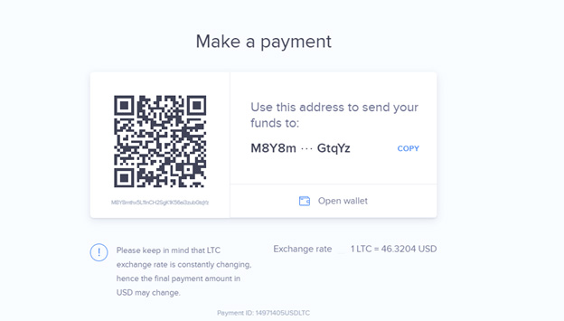 An example using Litecoin